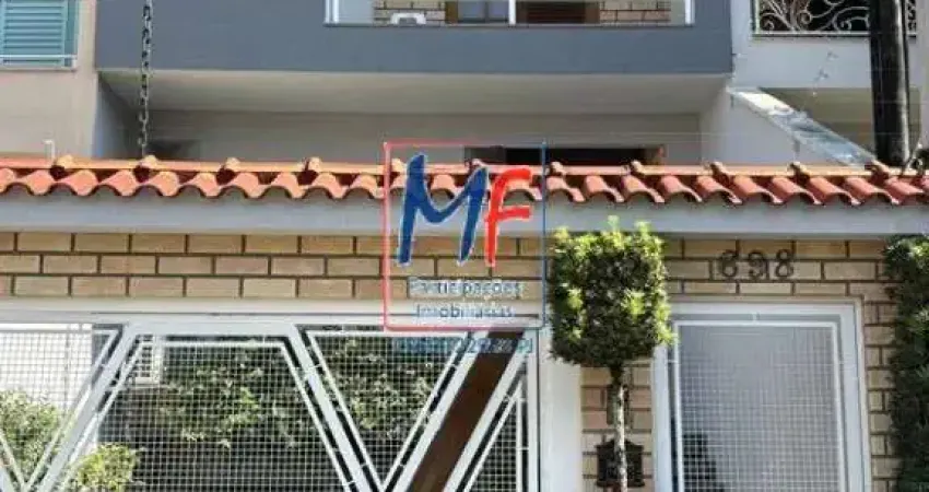 Excelente sobrado na vila floresta, santo andré/sp, com 239 m² a.u., 4 dormitórios (1 suíte), sala, copa, cozinha, escritório, área gourmet, depósito, 4 vagas (ref 21.963)