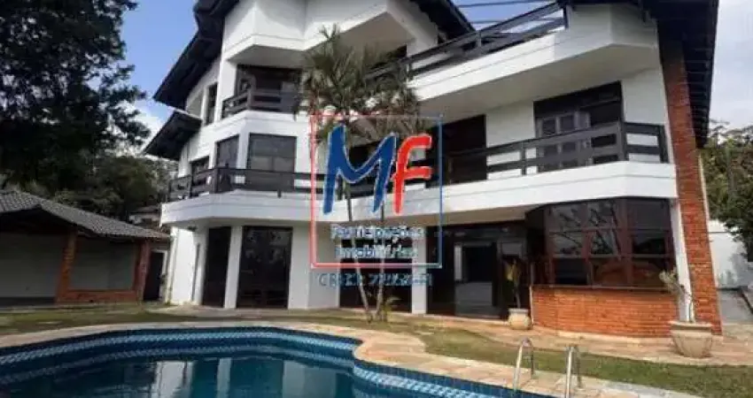 Excelente sobrado em mairiporã/sp, 400 m² a.u., 5 dormitórios (3 suítes), sala, lareira, cozinha, área gourmet, churrasqueiras e forno de pizza, piscina, 6 vagas (ref 22.008)