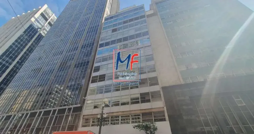 Excelente sala comercial no centro de são paulo com 513,14m². ampla no 13º andar, com vão livre, salas privativas, 2 banheiros e ar-condicionado central. ref 22.113