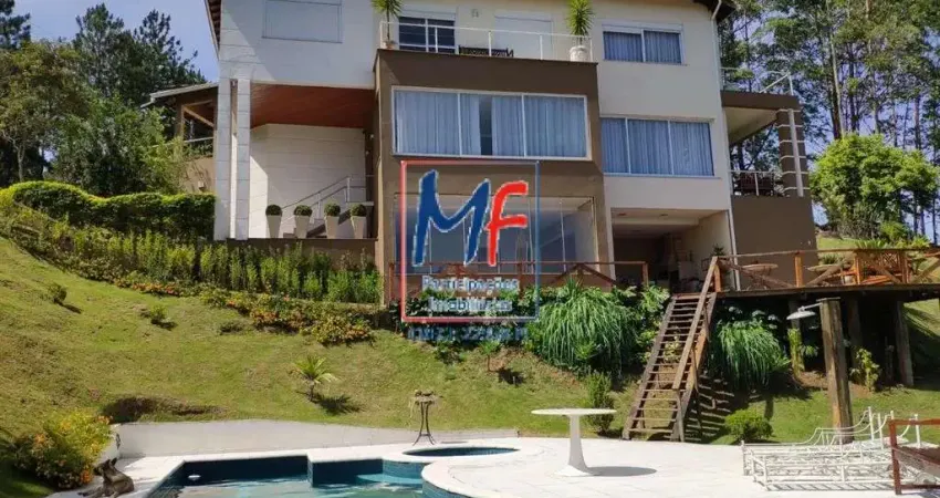 Excelente casa em cond. fechado em itapevi/sp, 850 m² a.c., 5 dormitórios (5 suítes), sala, cozinha, lareira, escritório, churrasqueira, sauna, piscina, 6 vagas (ref 22.143)