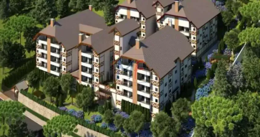 REF  7457 - Excelente Apto novo, 87 m² - 3 dorms(1 suíte), sala de estar com lareira , condominio fechado ,prox. Tenis Clube - Campos Jordão.
