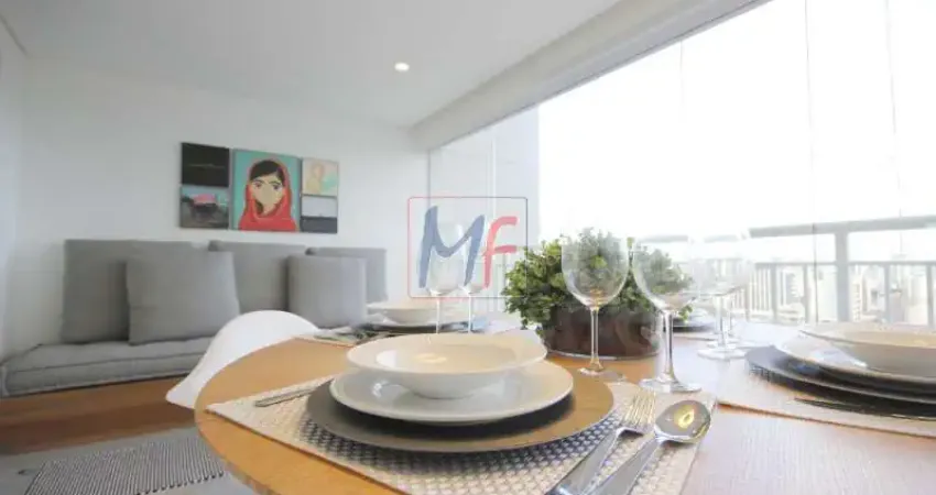 Lindo apartamento na Vila Nova Conceição com 56 m² sendo 1 suíte, sala, cozinha, varanda com uma vista linda, 1 vaga. REF: 14.475 -