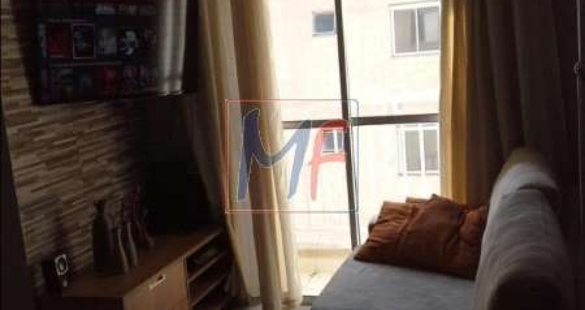 REF: 15.112 Apto na Cidade Líder, com 48 m², 2 quartos, sala, sacada, cozinha, banheiro, área de serviço, móveis planejados e 1 vaga. Lazer.