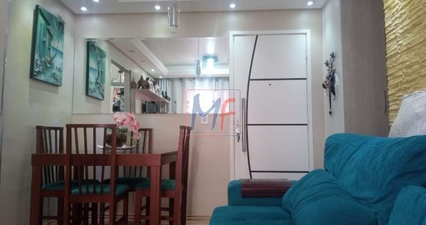 REF: 15.117 - Lindo apartamento no bairro Cidade Líder,  50 m² a.u., 2 quartos, sala, sacada, cozinha, lavanderia 1 vaga. Portaria 24hs e lazer.