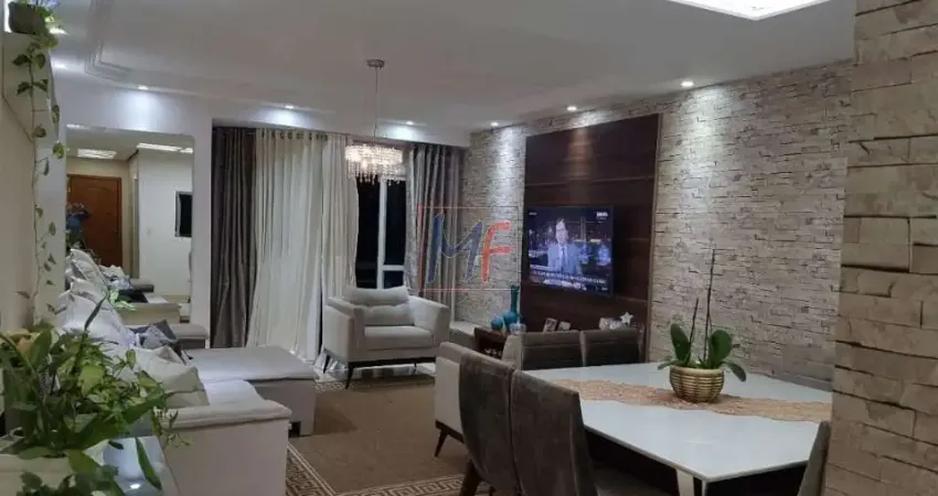 Apartamento no bairro Rudge Ramos com 134 m² 3 quartos (2 suítes) sala, cozinha planejada, sacada, banheiros, 3 vagas. Lazer. REF: 15.535