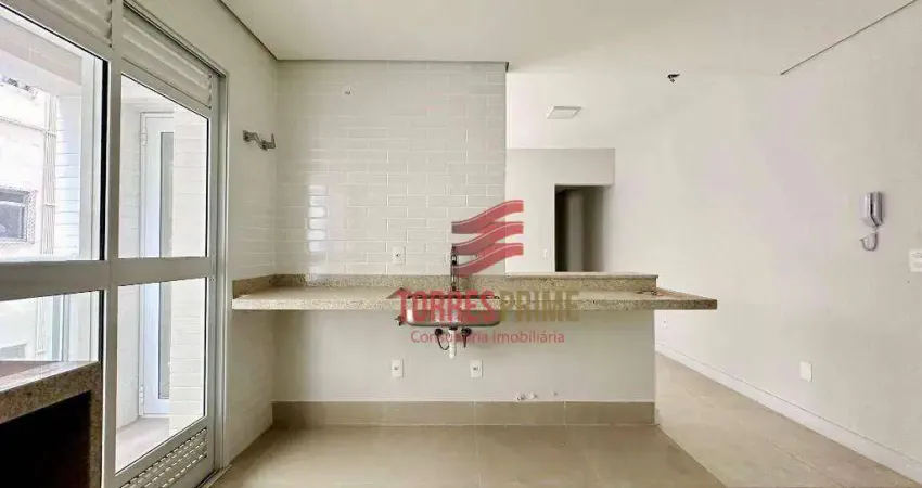 Apartamento com 2 dormitórios na quadra da praia com piscina à venda, 82 m² por r$ 879.000 - aparecida - santos/sp