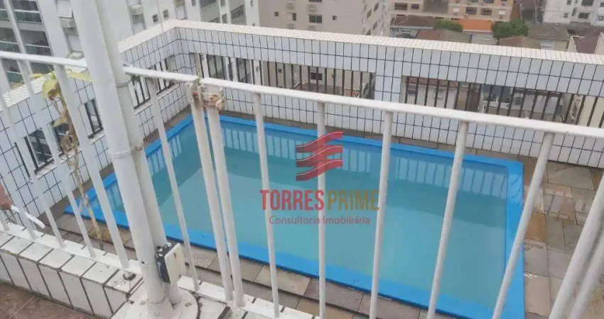 Linda Cobertura Tripex com 3 dormitórios, Piscina e 3 Vagas de Garagem no Bairro da Ponta da Praia em santos/SP.