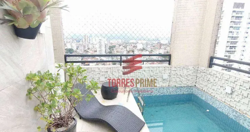 Cobertura com 3 dormitórios à venda, 191 m² por R$ 2.235.000,00 - Embaré - Santos/SP
