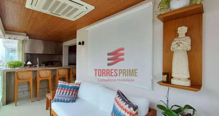 Apartamento maravilhoso, altíssimo padrão com 3 dormitórios e 3 suítes com closet à venda, 232 m² por R$ 3.600.000 - Aparecida - Santos/SP