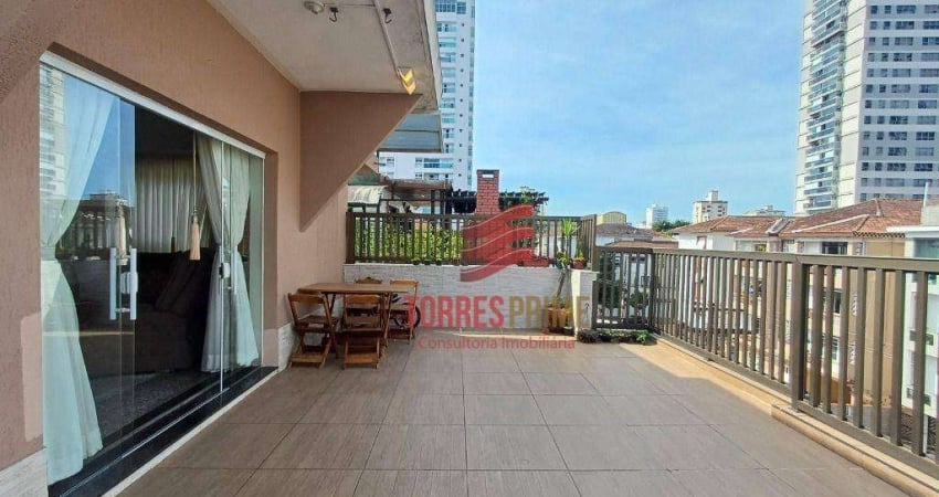 Cobertura com 3 dormitórios à venda, 124 m² por R$ 648.000,00 - Embaré - Santos/SP