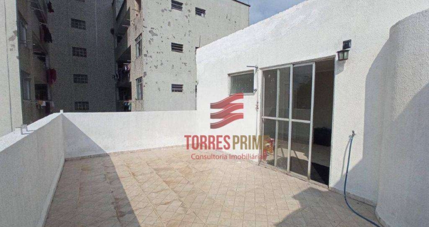 Cobertura com 2 dormitórios à venda, 108 m² por R$ 440.000,00 - José Menino - Santos/SP
