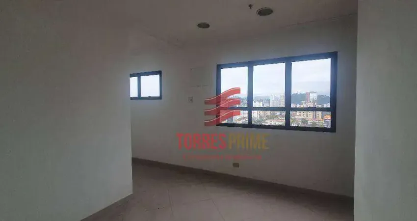 Sala comercial com 2 salas para alugar no Gonzaga, Santos 