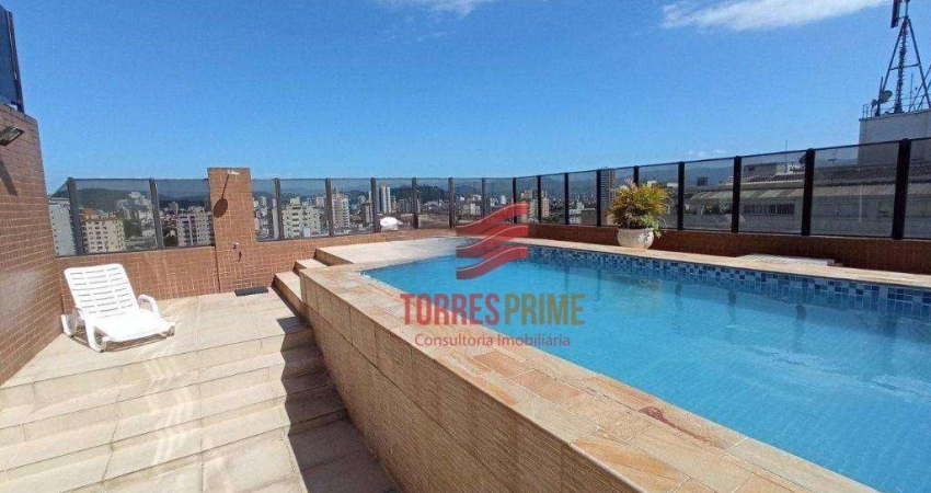 Apartamento com 1 dormitório para alugar, 67 m² por R$ 3.200,02/mês - Embaré - Santos/SP