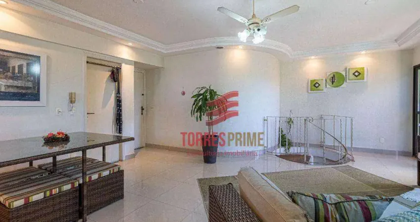 Linda cobertura duplex com 3 dormitórios à venda com churrasqueira e piscina, 162 m² por r$ 1.150.000 - embaré - santos/sp