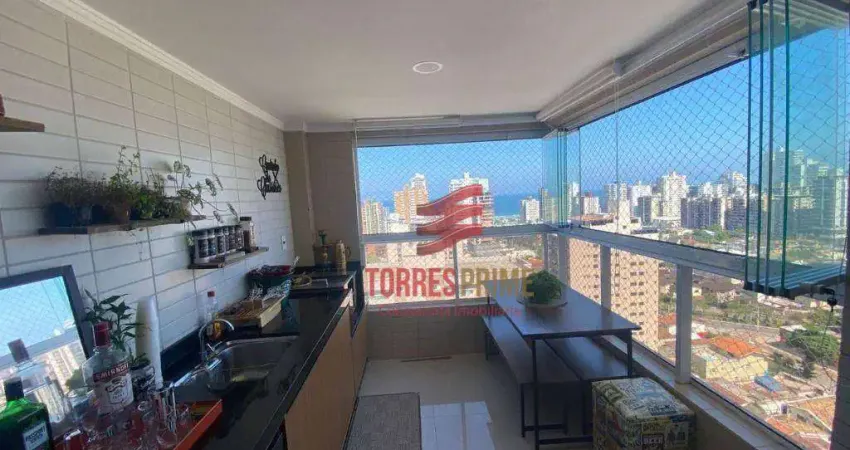 Apartamento com 3 dormitórios à venda, 96 m² por R$ 950.000,00 - Canto do Forte - Praia Grande/SP