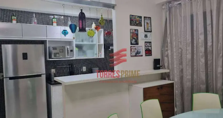 Apartamento com 2 dormitórios para alugar, 64 m² por R$ 5.000,00/mês - Marapé - Santos/SP