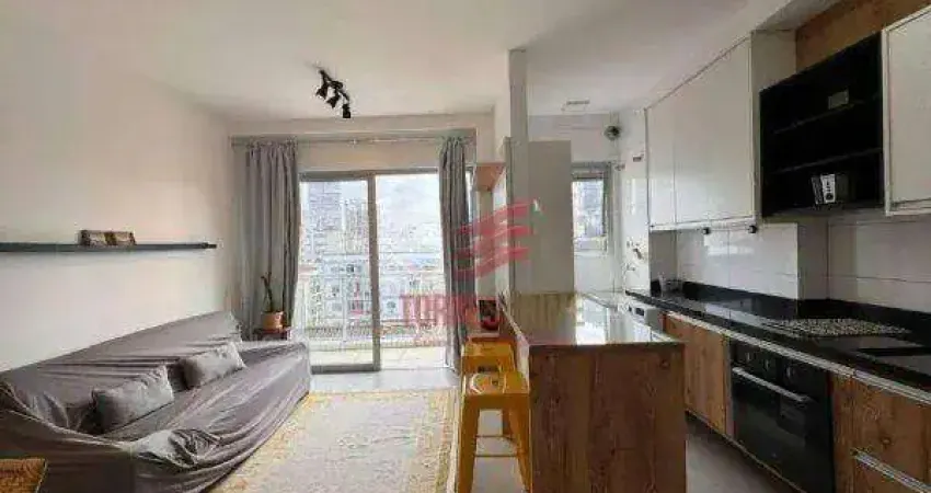 Apartamento com 1 dormitório para alugar, 46 m² por R$ 4.800/mês - Boqueirão - Santos/SP
