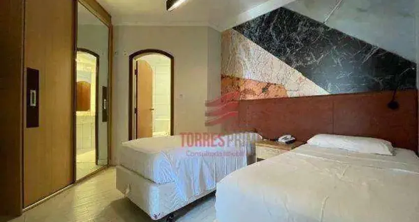 Flat com 1 dormitório à venda, 48 m² por R$ 469.000,00 - Gonzaga - Santos/SP