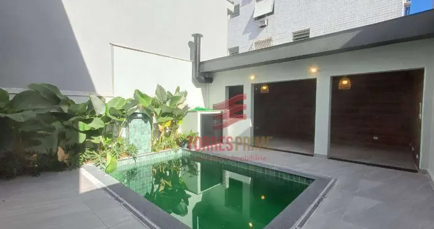 Sobrado com 3 suítes, Closet, Piscina, Área Gourmet e Churrasqueira à venda, 205 m² por R$ 1.900.000 - Embaré - Santos/SP