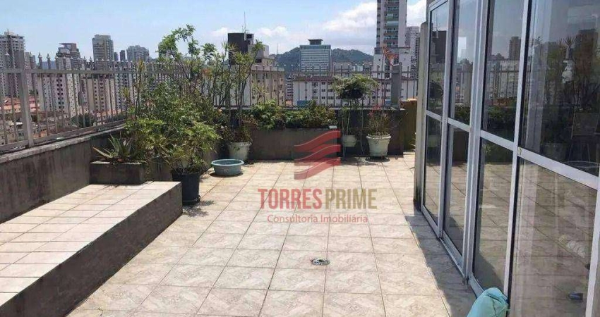 Cobertura com 3 dormitórios à venda, 215 m² por R$ 800.000,00 - Boqueirão - Santos/SP