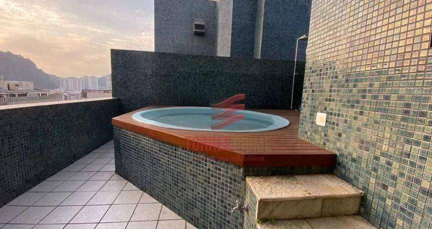 Cobertura à venda, 184 m² por R$ 1.300.000,00 - Pompéia - Santos/SP