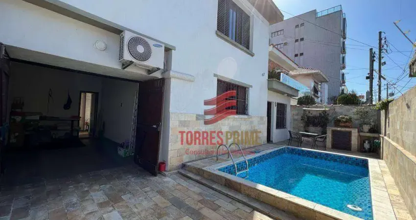 Casa com 3 dormitórios à venda, 186 m² por r$ 1.285.000,00 - embaré - santos/sp