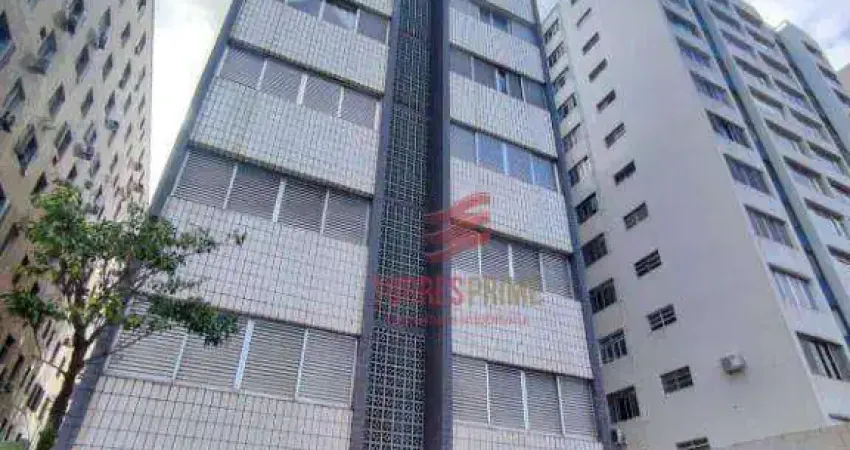 Kitnet mobiliado para alugar, 38 m² por r$ 2.100/mês - josé menino - santos/sp