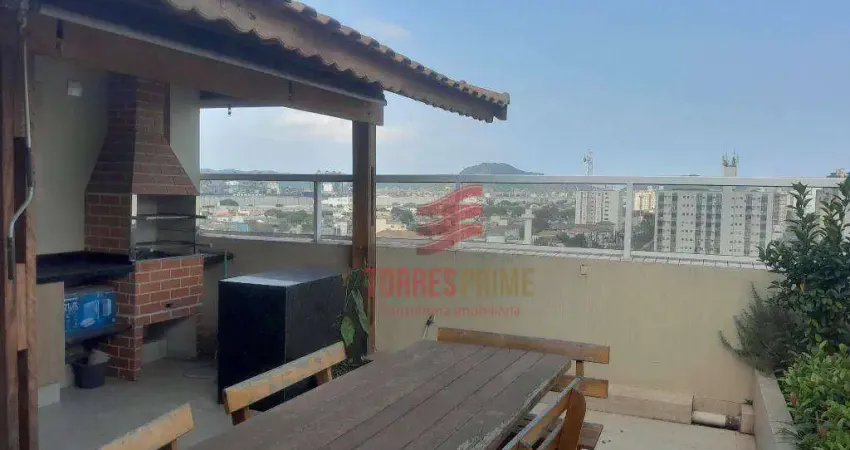 Cobertura à venda, 242 m² por r$ 1.370.000,00 - boqueirão - santos/sp