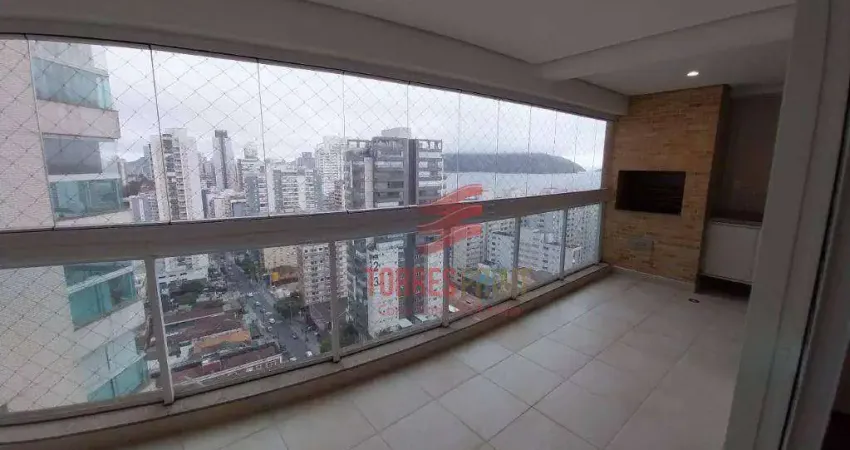 Apartamento com 4 dormitórios à venda, 204 m² por r$ 3.310.000,00 - embaré - santos/sp