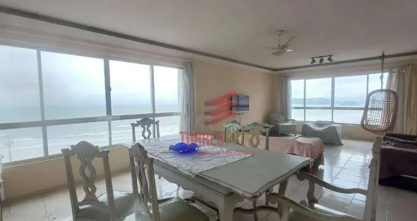 Apartamento vista mar com 3 dormitórios à venda, 189 m² por r$ 1.750.000 - boqueirão - santos/sp
