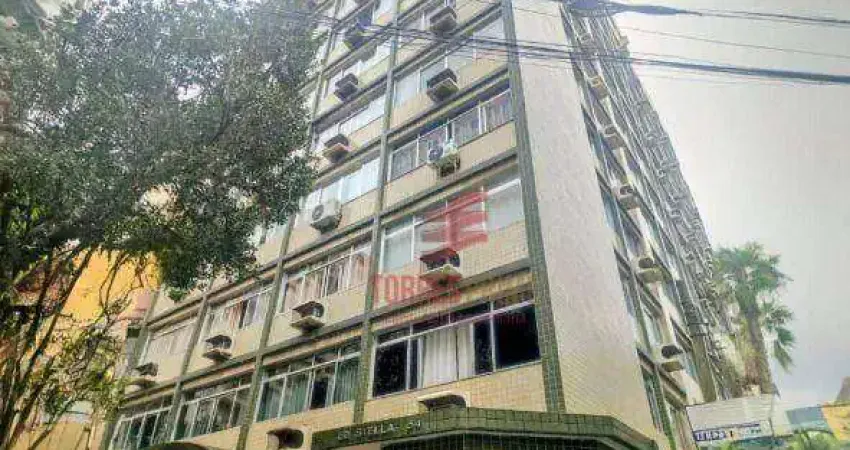 Apartamento reformadao com 1 dormitório à venda, 50 m² por r$ 395.000 - gonzaga - santos/sp