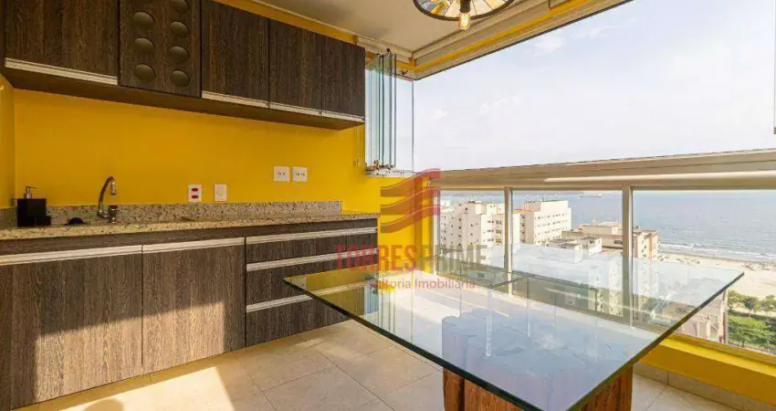 Apartamento duplex vista mar com 3 dormitórios à venda, 104,57 m² por r$ 1.550.000 - pompéia - santos/sp