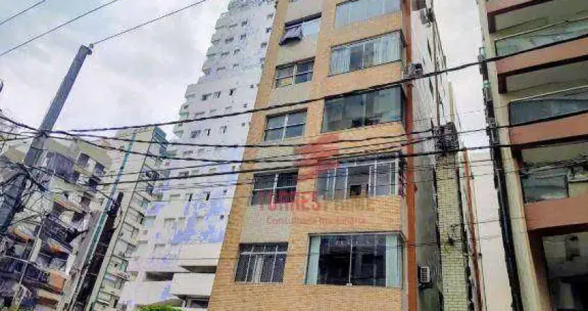 Apartamento com 1 dormitório para alugar, 40 m² por r$ 2.500,02/mês - gonzaga - santos/sp