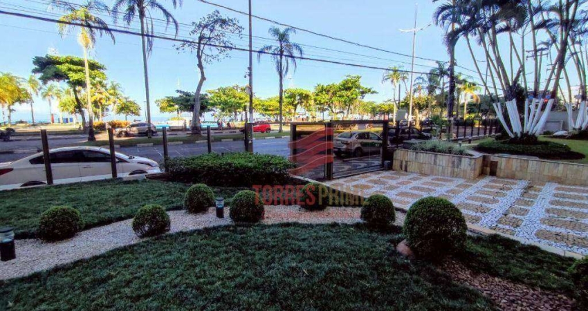 Apartamento com 3 dormitórios 4 banheiros frente mar com 265 metros totais à venda, 210 m² por R$ 2.360.000 - Aparecida - Santos/SP