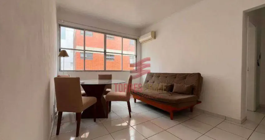 Apartamento com 1 dormitório para alugar, 50 m² por R$ 2.700,02/mês - Embaré - Santos/SP