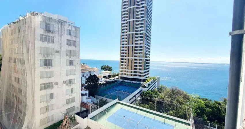 Apartamento vista mar com 3 dormitórios, 2 suítes à venda, 195 m² por R$ 1.450.000 - Vitória - Salvador/BA