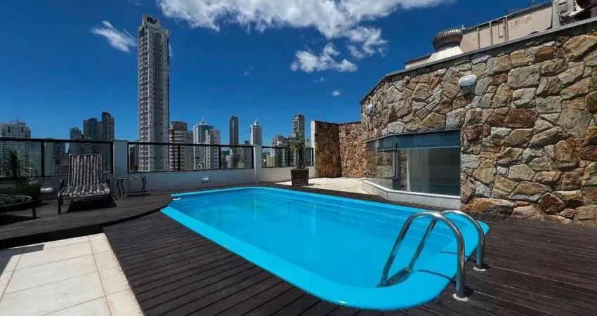 Cobertura para alugar em bc – duplex mobiliada com 707m², piscina no terraço e vista para o mar