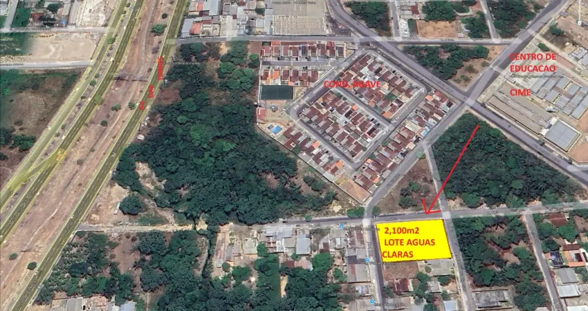 Terreno comercial documentado loteamento aguas claras com  2.100m²