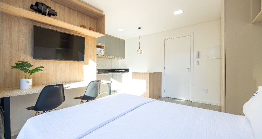 Studio totalmente mobiliado, próximo a Unicuritiba.