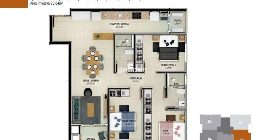Apartamento com 2 quartos à venda na R JOCI J MARTINS, Pagani, Palhoça