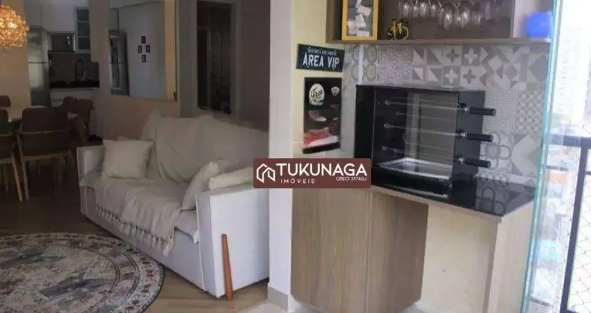 Apartamento com 3 dormitórios para alugar, 76 m² por R$ 5.807,00/mês - Picanco - Guarulhos/SP