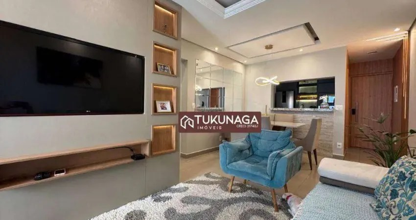 Apartamento com 3 dormitórios à venda, 80 m² por r$ 580.000,00 - vila rio de janeiro - guarulhos/sp