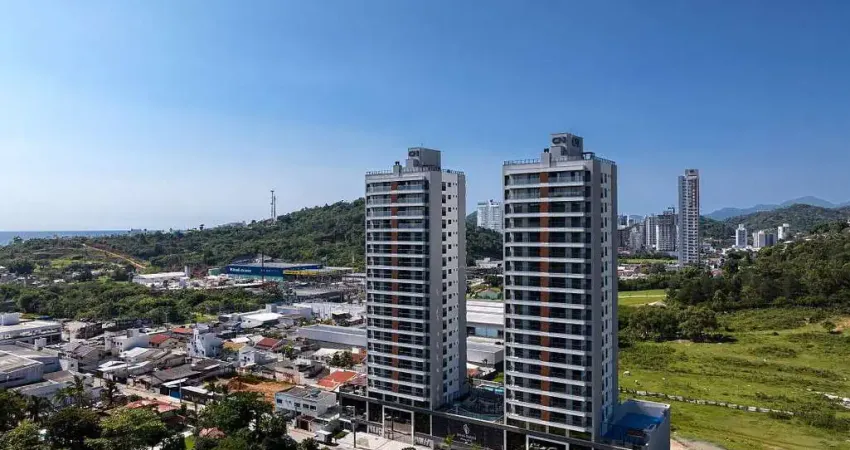 Apartamento na praia brava com 02 dormitórios sendo 01 suíte e 1 vaga privativa