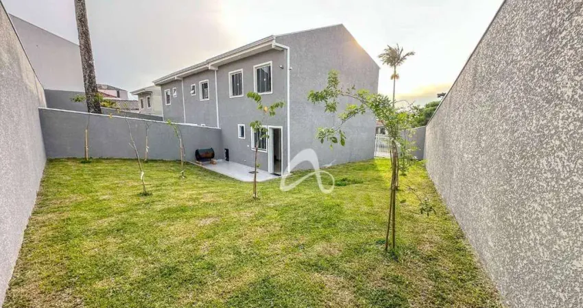 Sobrado novo à venda com amplo terreno – 3 quartos | 87 m² construídos em 174 m² de terreno | Alto Boqueirão – Curitiba/PR