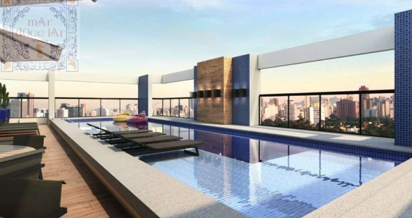 Venda Apartamento Santos SP - mAr dOce lAr NOVO, com 1 dormitório, varanda gourmet e lazer completo, no Boqueirão!