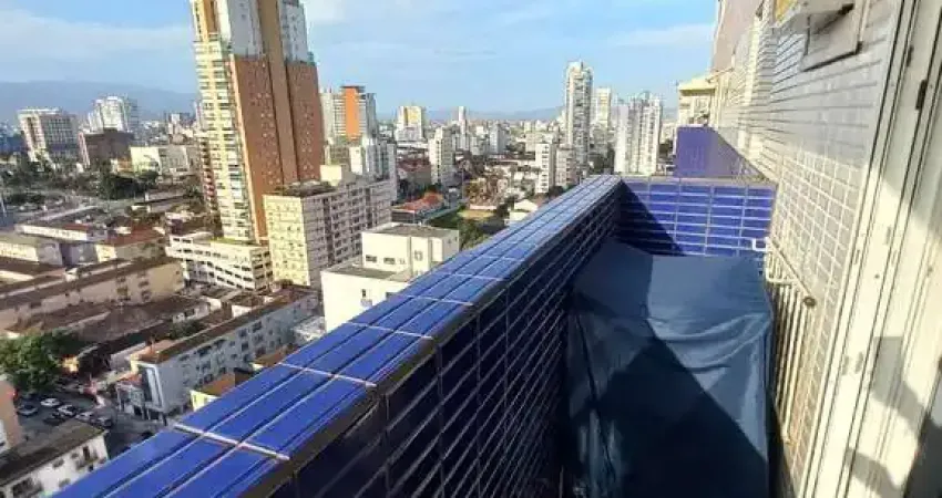 Venda Apartamento Santos SP - mAr dOce lAr em andar alto com vista livre total em edificio com lazer a 4 quadras da praia do Gonzaga.