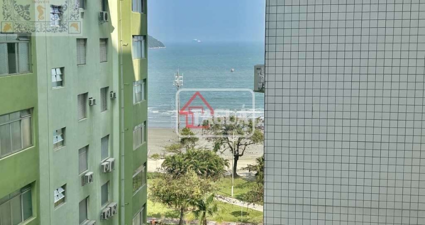 Venda Apartamento Santos SP - mAr dOce lAr com 1 dormitório, reformado, com vista para o mar na Aparecida.