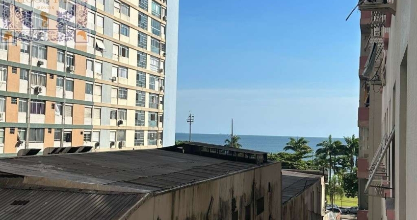 Venda Apartamento Santos SP - mAr dOce lAr reformado, a uma quadra da praia, com vista mar lateral, no Embaré!