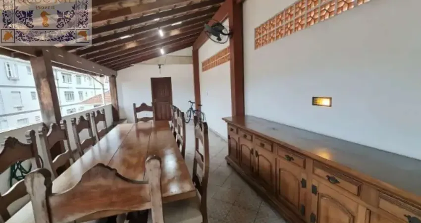 Venda Casa Santos SP - mAr dOce lAr sobreposta alta, com 4 dormitórios, terraço com churrasqueira, na Aparecida!