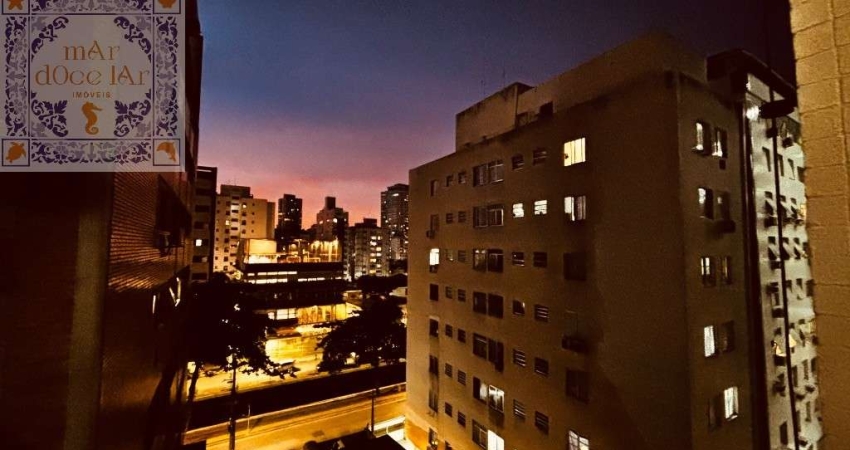 Venda Apartamento Rua Trabulsi Santos SP -  mAr dOce lAr 2 quartos no edifício Honduras vizinho do aquário e da praia e perto do Shopping Praiamar..